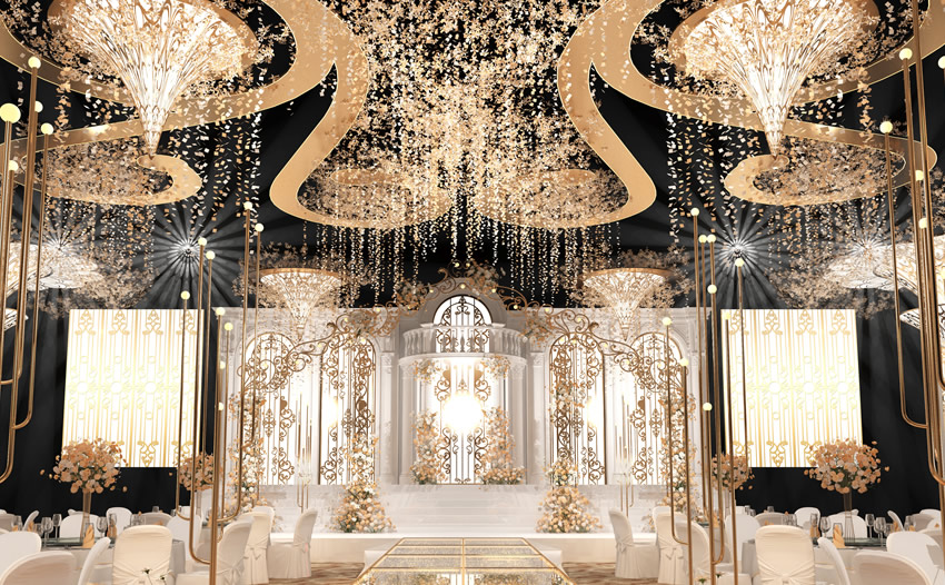 南山花木兰喜事汇金色大厅效果展示